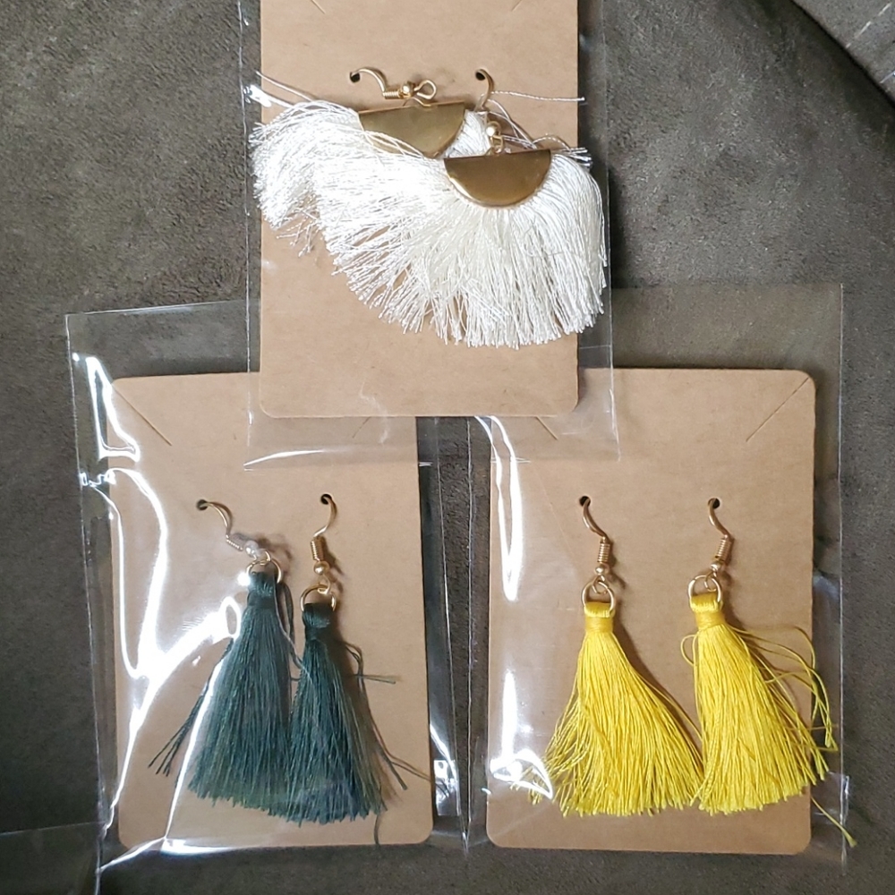 3 pair of earrings